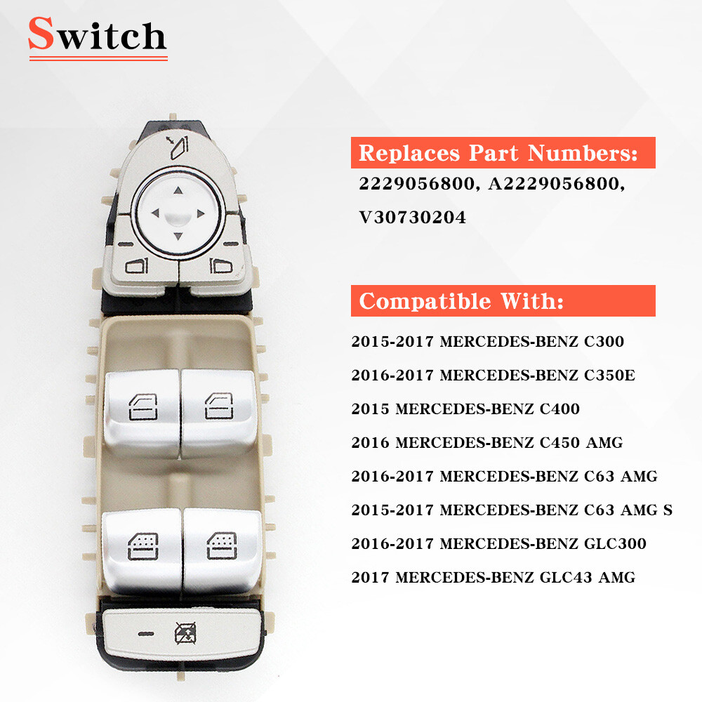 Front Left Master Power Window Switch 2229056800 For Mercedes Benz C300 GLC300