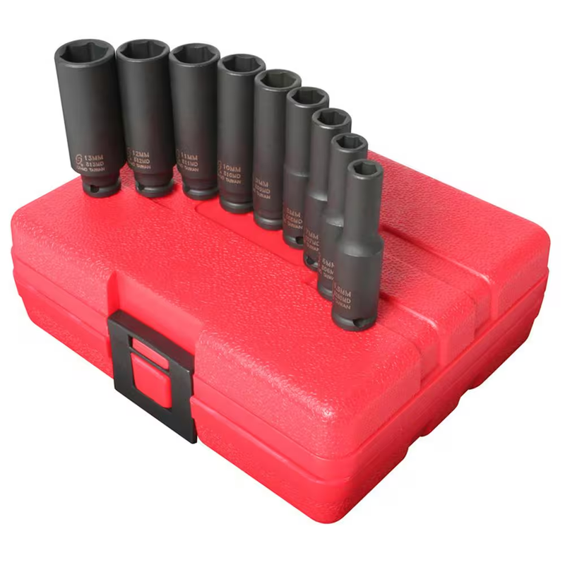 1/4 In. Drive Deep Metric Socket Set (9-Piece)