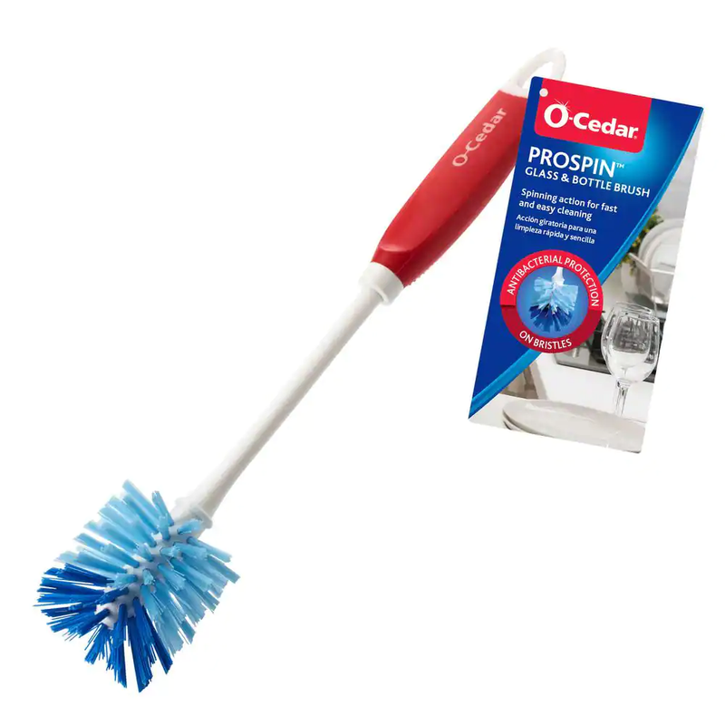 11'' ProSpin Glass & Bottle Dishwashing Brush 1-Pack Brush Cleans / Scrubs Hard