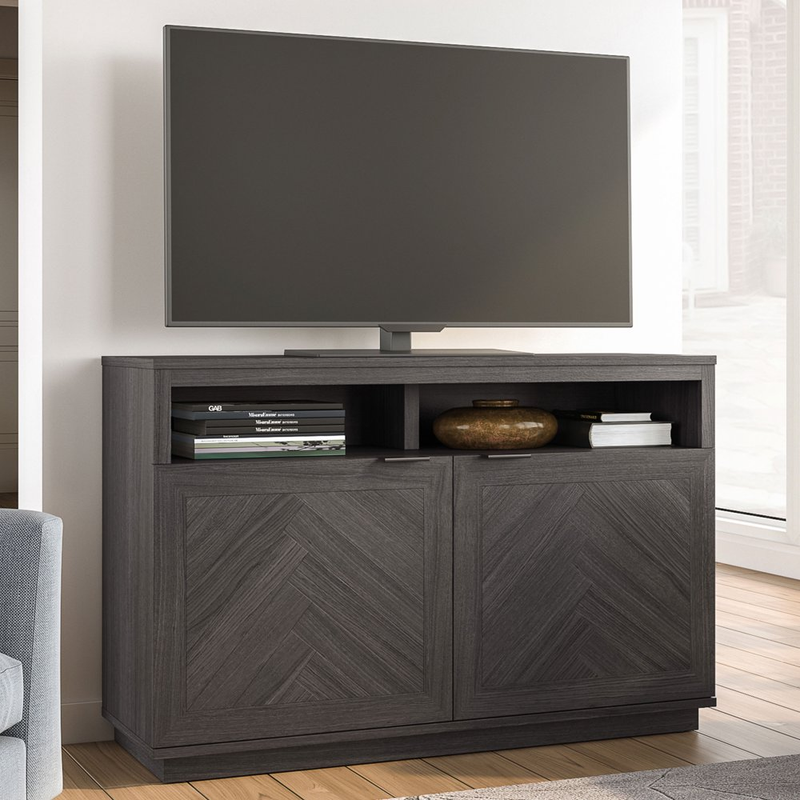 For Up To 55 Inch Home Office Media Console Table Gray New