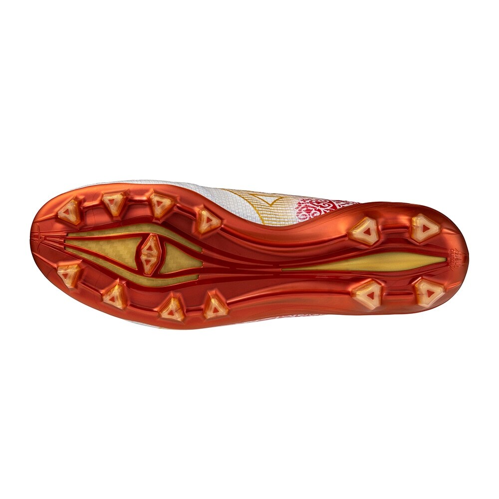 Pre-owned Mizuno Alpha Japan Sr4 Champion Gold Soccer Cleats P1ga249904 Men's Size In Red