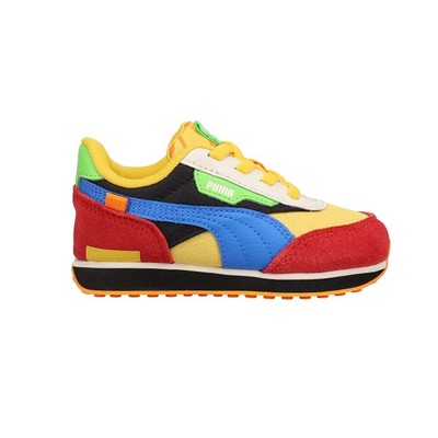 

Puma Future Rider Candy Bar Lace Up Kids Boys Желтые кроссовки Повседневная обувь 3852, Желтый, Puma Future Rider Candy Bar Lace Up Kids