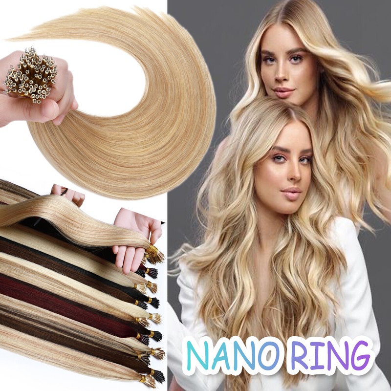 Nano Ring Double Drawn Russian Remy Human Hair Extensions Balayage/Ombre 150g US