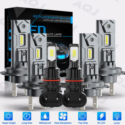 For Chrysler Crossfire 2004-2008 LED Headlights Hi/Low Beam Fog Light 6Bulbs Kit