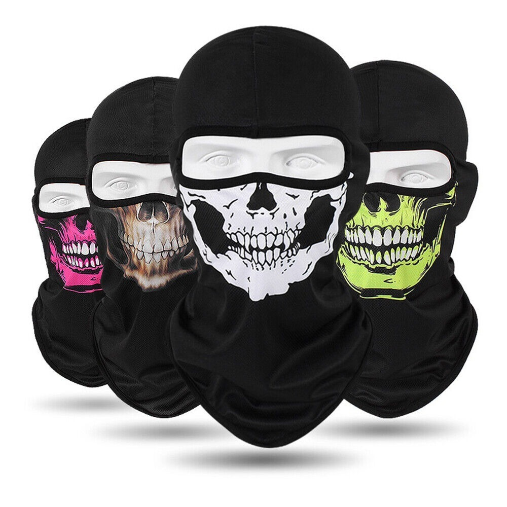 Balaclava Tactical UV Protection Skull Full Face Mask Ghost Printed Ski Sun Hood