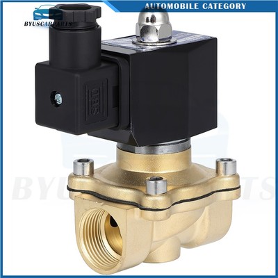 3/4'' NPT Gas Water Air N/C Electric Solenoid Air Ride Suspension Valve Brass 24V