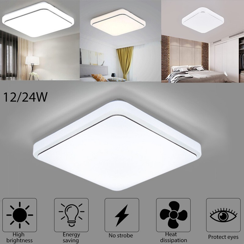24w Led Ceiling Down Lights Mount Panel Lamp White Living