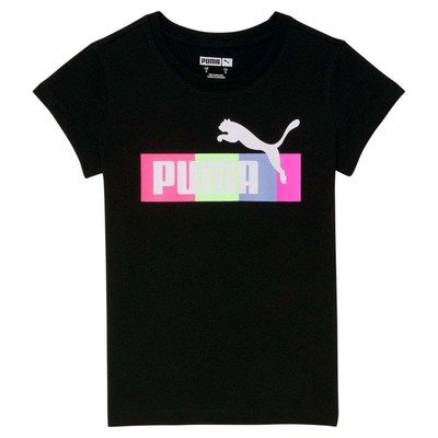 

Puma Brand Love Pack Джерси с логотипом с круглым вырезом и коротким рукавом TShirt Молодежные девушки Размер, Черный, Puma Brand Love Pack Jersey Logo Crew Neck Short Sleeve TShirt Yo