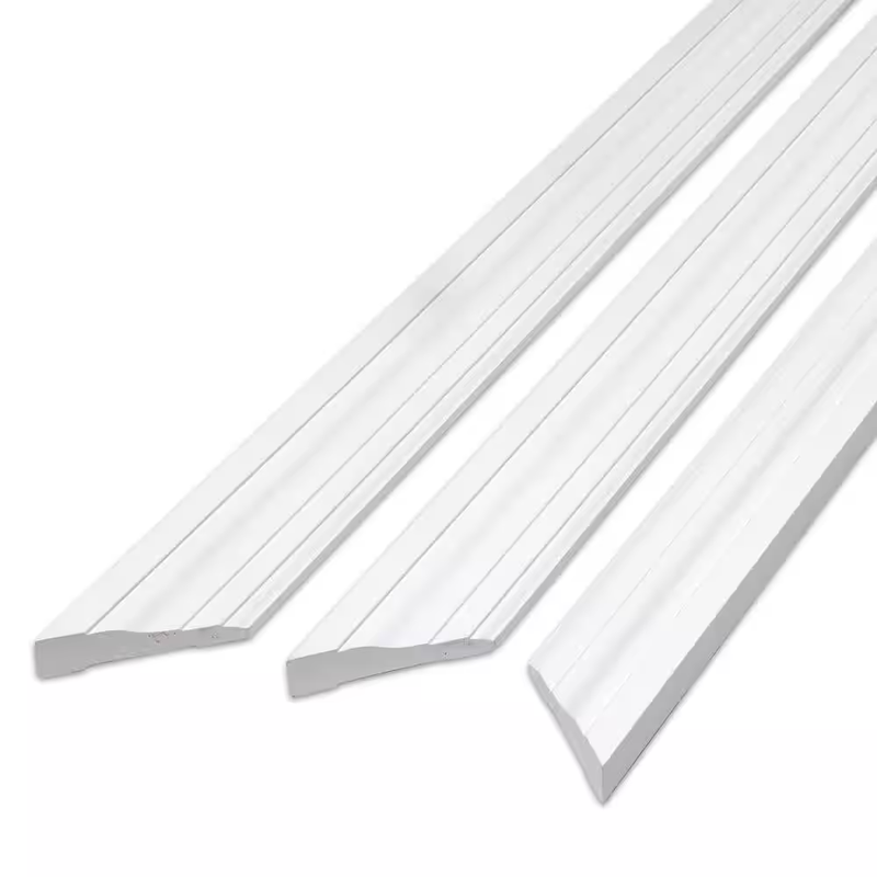 Edge Door Casing Kit 2.25 x 7 Ft White Prefinished Finger Jointed Trim Moulding