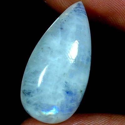 100% Natural Moonstone Black Tourmaline Cab Gemstone 21.40Cts. 13x 26x 08mm