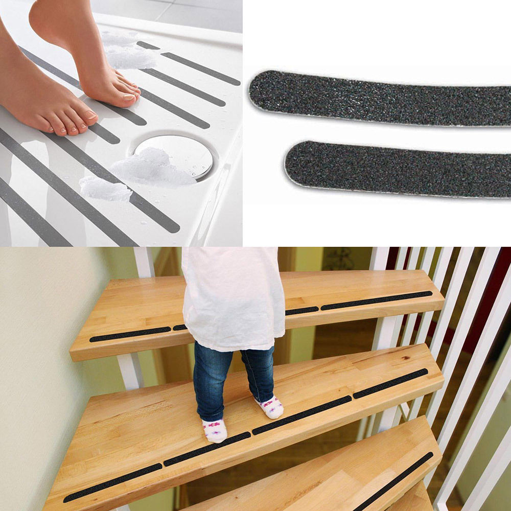 Set 5pz Strisce Antiscivolo Anti Sdrucciolo Adesiva Gradini Scale 20x300mm moc