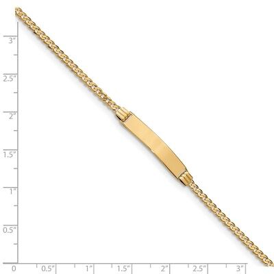 Pre-owned Superdealsforeverything Real 14kt Yellow Gold 6 Curb Link Child Id Bracelet; 6 Inch