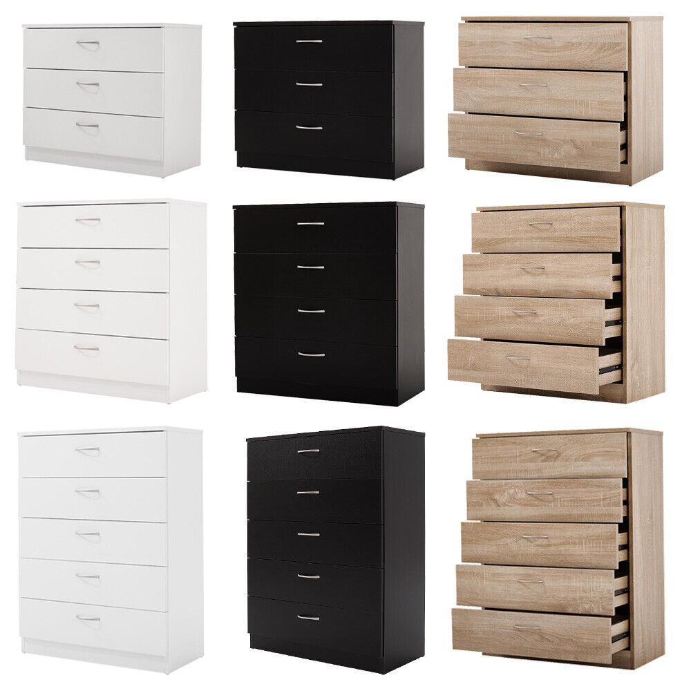 Chest Of Drawers White Bedroom Furniture Hallway Tall Wide Storage
