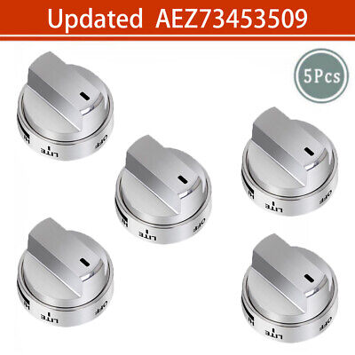 AEZ73453509 AEZ72909008 Gas Stove Burner REPLACEMENT Knobs for LG Range - 5pcs