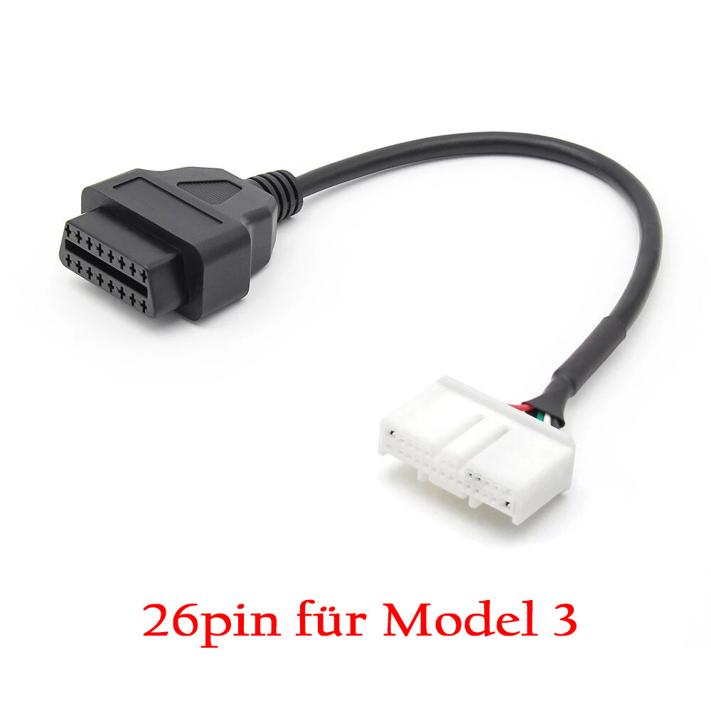Tesla Model 3 OBD2 26pin auf 16pin Diagnose Stecker Kabel