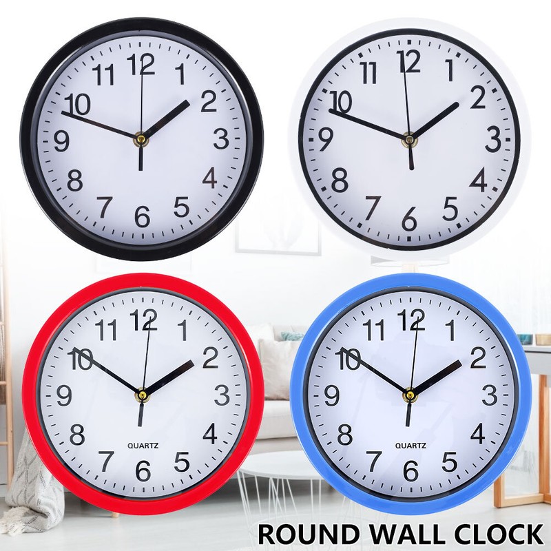 Wall Clock Quartz Round Wall Clock Silent Non Ticking Batter