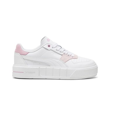 Молодежные белые кроссовки Puma Cali Court Match на перфорированной платформе для девочек в повседневном стиле Sho