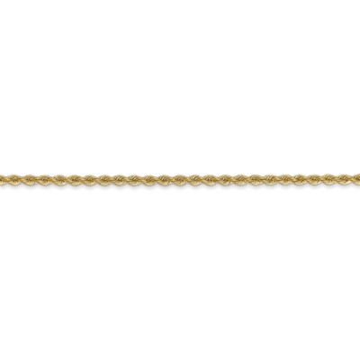 Pre-owned Wishing For Claudia 14k Yellow Gold 2mm Handmade Rope Chain Bracelet 6 Inch