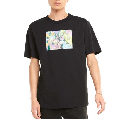 

Футболка Puma Downtown с круглым вырезом и короткими рукавами, мужские повседневные топы размера  53, Черный, Puma Downtown Graphic Crew Neck Short Sleeve T-Shirt