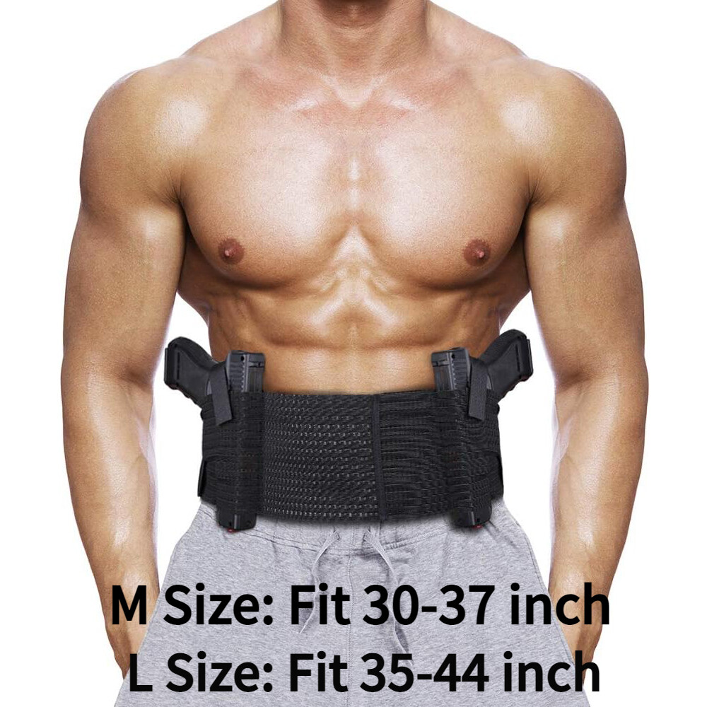 Breathable Belly Band Holster for Concealed Carry Double Pistol Hand Gun Holster
