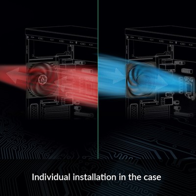 ARCTIC F12 (Black) 5 Pack 120 mm Standard Case Fan Low Noise 1350 RPM PC