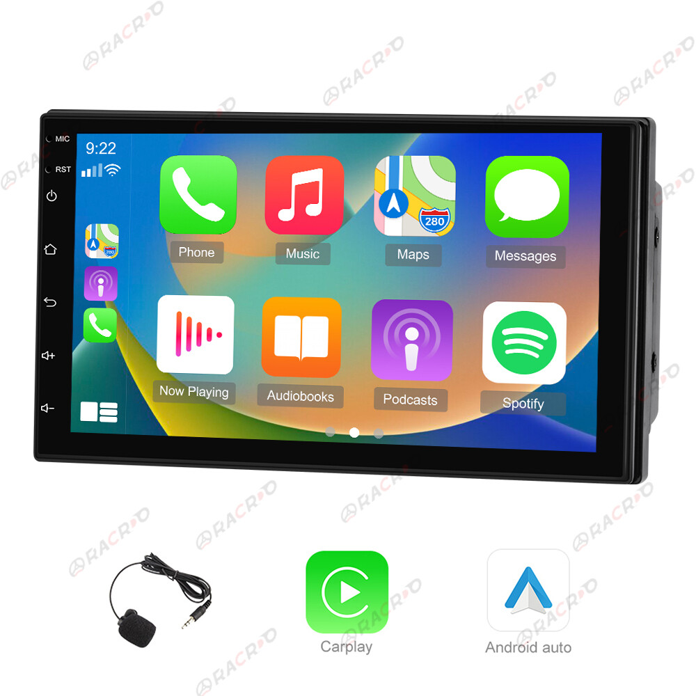 Car Stereo Radio Double 2 Din 7" with Apple Carplay Andriod Auto Touch Screen BT