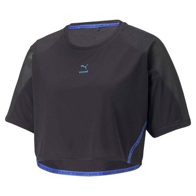 

Puma Koche X Обрезанный Круглый Вырез С Коротким Рукавом Футболка Женская Размер  Повседневные Топы 53, Черный
