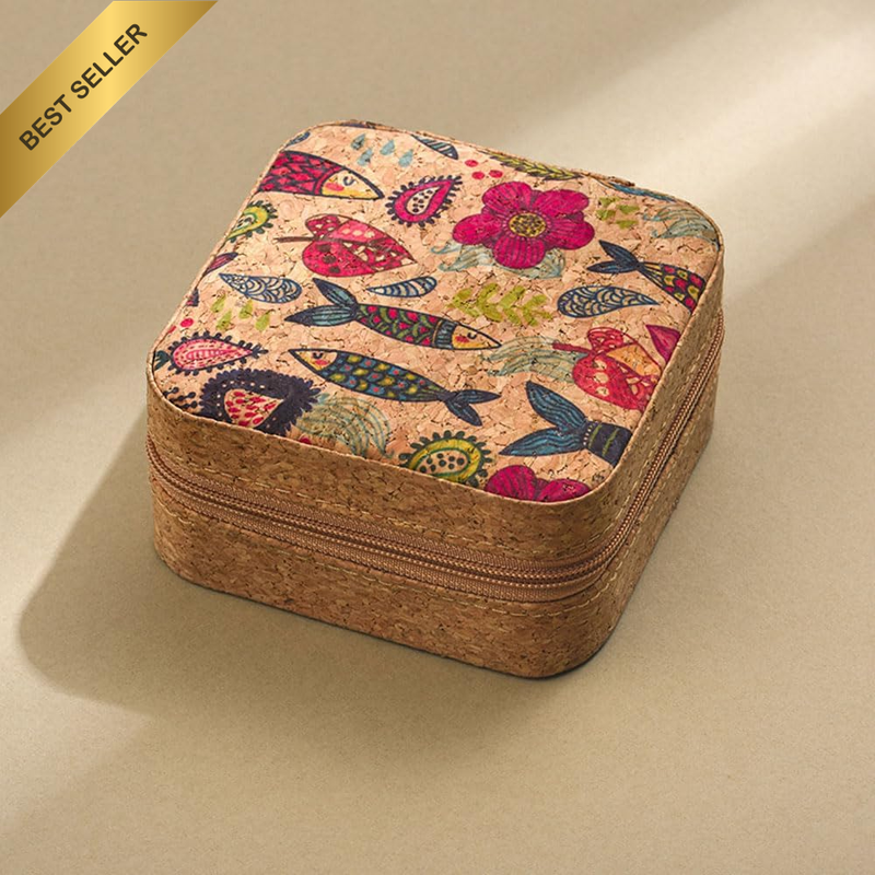 Small Box Jewelry Organizer for Women - Anti-Tarnish Fabric, Velvet-Lined Storag