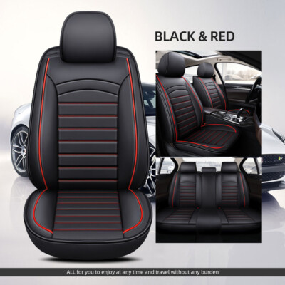 Leather Car Seat Covers Full Set/Front Cushions For Dodge Ram 1500 2500 3500 HD
