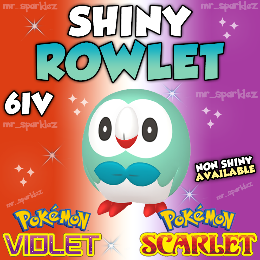✨ SHINY ROWLET ✨ 6IV ✨ Pokemon Scarlet & Violet