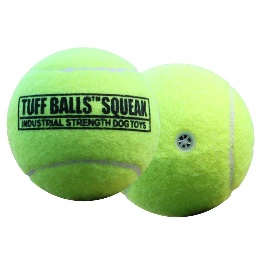 PETSPORT USA Gummi-Tennisball TUFF BALL SQUEAK Durchmesser 6,0cm schwimmt für Hu