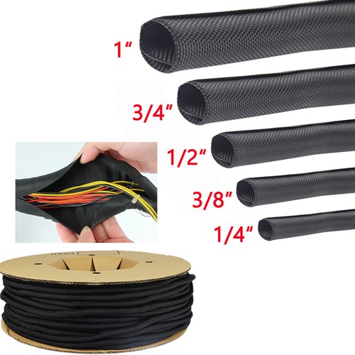 Braided Split Wire Loom Wrap Cable Sleeve ...