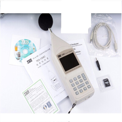 TES-1358C Sound Analyzer Echtzeit 1/1 und 1/3 Oktavbandanalyse NEU