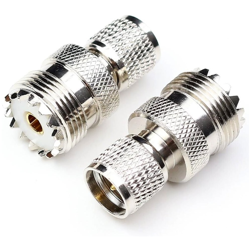 Envistia Mini UHF Male to SO239 UHF Female RF Adapter Barrel Connector
