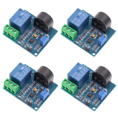 4PCS AC Current Detection Sensor Module Relay 5A Overcurrent Protection Switch