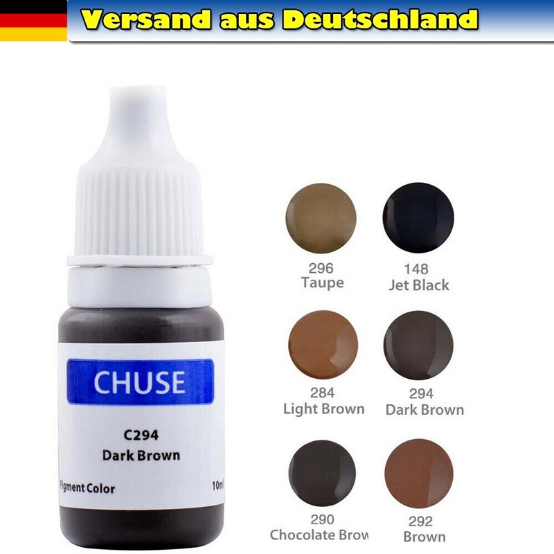 Chuse Permanent Makeup Farben Augenbrauen Liner Micro Pigmente Tattoo Ink 10ml 