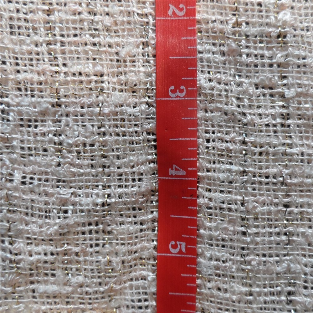 11 2/3 Yards 1950's Pink Sheer Lustre  Vintage Loose Weave Drapery Fabric 44