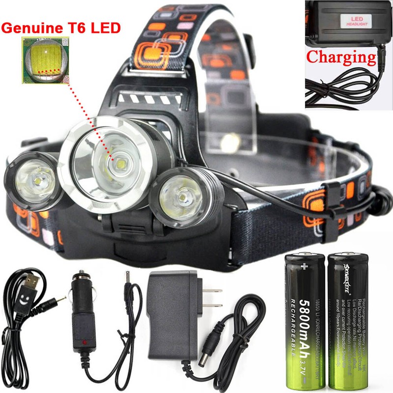 50000LM Led Headlight Headlamp Head Torch 18650 run Fishing Camping Lamp Light Y