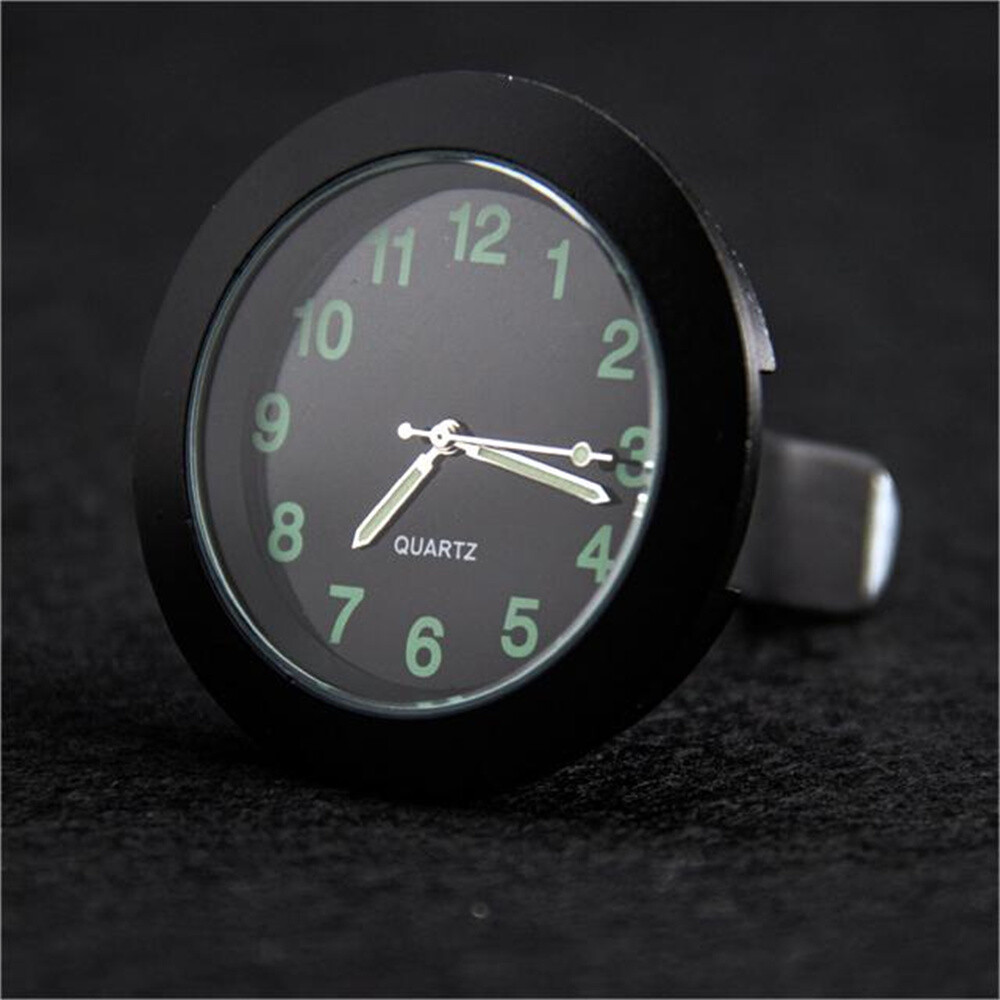 Pocket Small Mini Luminous Quartz Analog Watch Stick-On Clock For Car Boat Bike