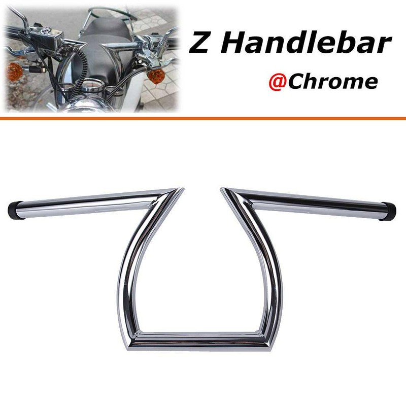 Universal Steel 1" Inch Drag Handlebar Z Bars For Chopper Cruisers Bobber Bike