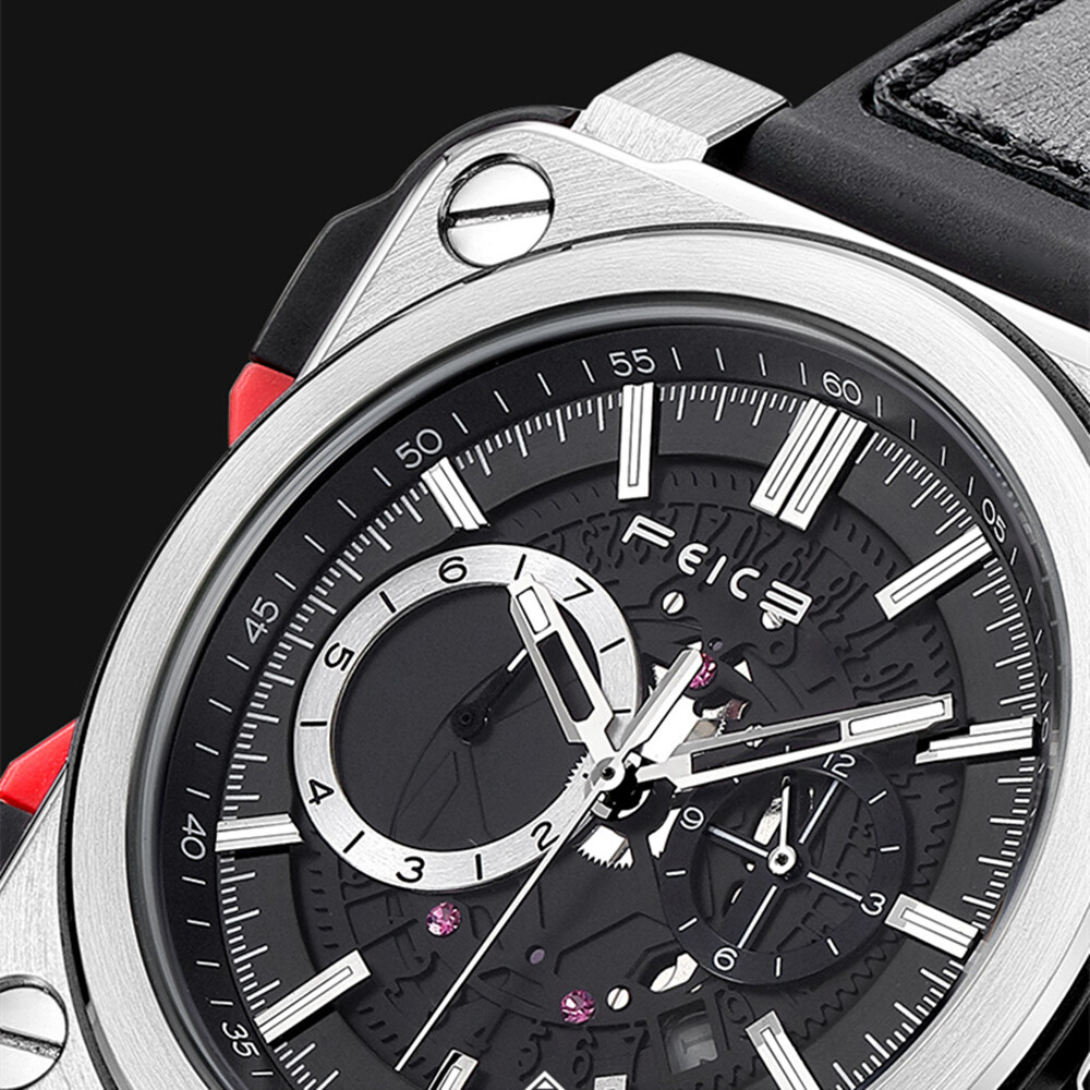 Pre-owned Feice Men's Mechanical Automatic Watch Square 100m Waterproof Sapphire Glass Luminous