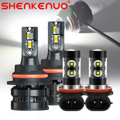 For Nissan Juke 2011-14 4X 6000K Faro LED Hi/Lo Beam Bombillas de luz antiniebla