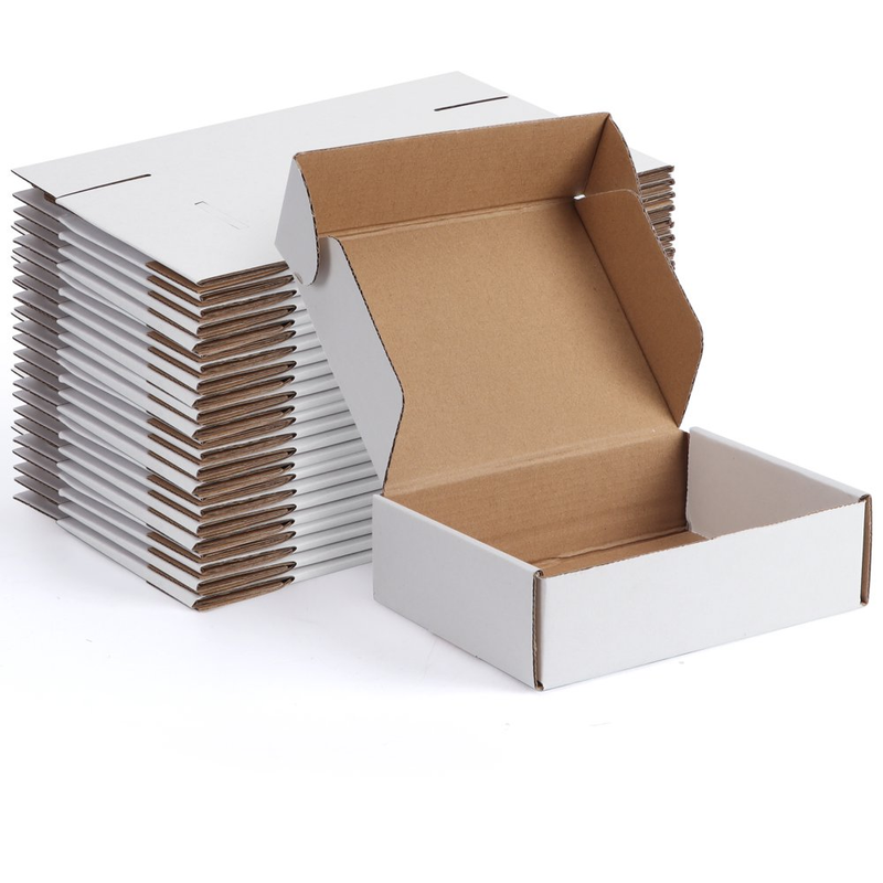 25 Pack 7X5X2 Shipping Boxes, Recyclable Corrugated Cardboard Small Gift Busines