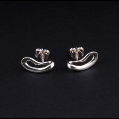 Georg Jensen Sterling Earrings # 452B, Infinity. Modern. Regitze Overgaard. NEW!