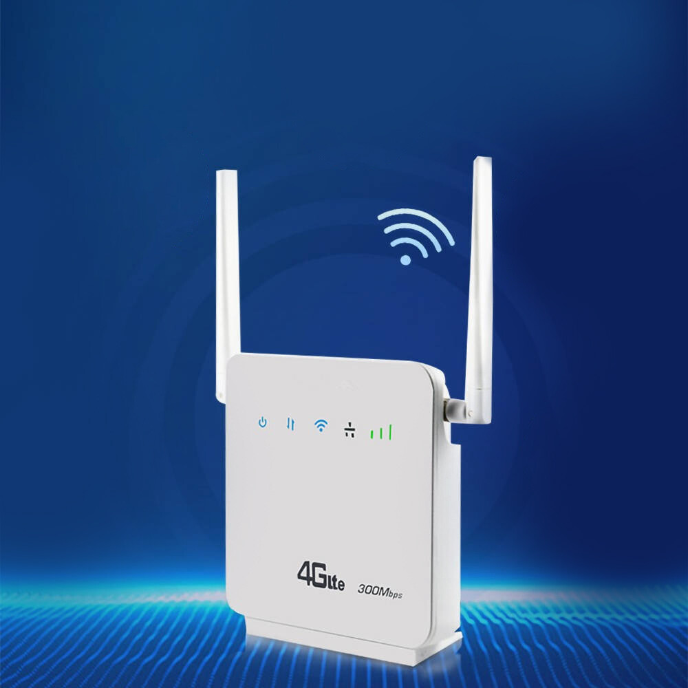 4G Wireless Router, 300Mbps 4G LTE Router with SIM Card Slot, Up to 32 Devices Connection, Compatible with America Europe Asia Africa Southeast Asia S Unlocked 4G LTE CPE WiFi Router Hotspot CAT4 300Mbps SIM Card Slot