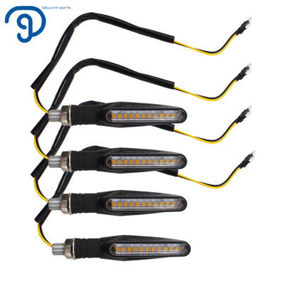 4x NEW LED Motorcycle Turn Signals Light Blinker Indicator Tail Lights Amber 12V