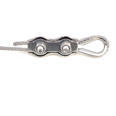 304 A4 Stainless Steel Wire Rope Simplex/Duplex Cable Grip Clamp Clips M2 - M10