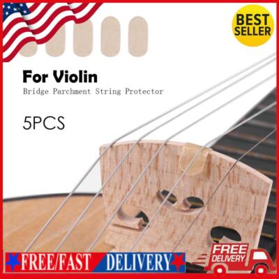 5pcs Violin Bridge Pad Professional Parchment Durable Stringed Instrument Parts