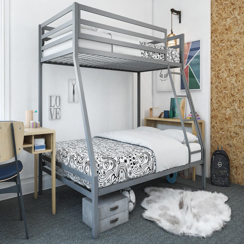 BUNK BED FRAMES Twin over Full Metal Bunk Bed Multiple Colors
