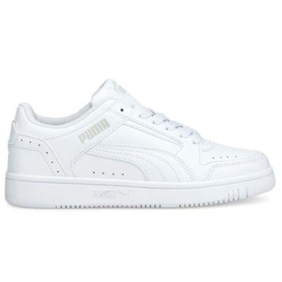Puma Rebound Joy Lo Lace Up  Youth Boys White Sneakers Casual Shoes 38198401